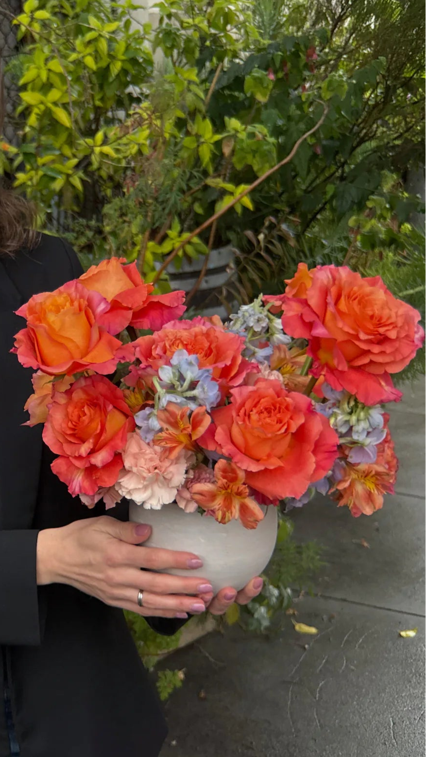 Peachy Dreams vase arrangement